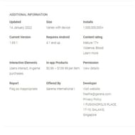 Free Fire's system requirements (Image via Google Play Store)
